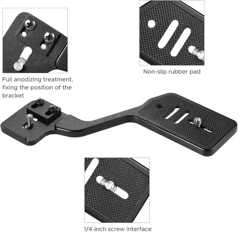 Hot Shoe Extension Bracket for Cameras Without Hot Shoe, CNC Aluminum Flash Mount with 1/4" Screw, Keeps Flash Upright in Portrait Landscape Mode in Kuwait