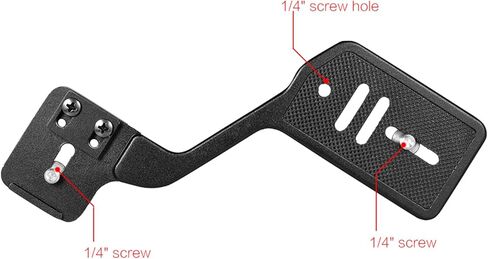 Hot Shoe Extension Bracket for Cameras Without Hot Shoe, CNC Aluminum Flash Mount with 1/4" Screw, Keeps Flash Upright in Portrait Landscape Mode in Kuwait