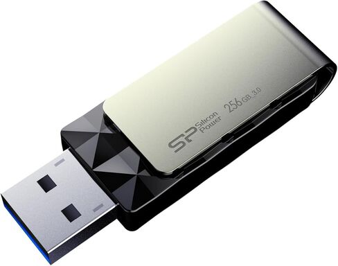 Silicon Power Blaze B30 USB Flash Drive 256 جيغابايت USB Type-A 3.2 Gen 1 (3.1 Gen 1) أسود فضي in Kuwait
