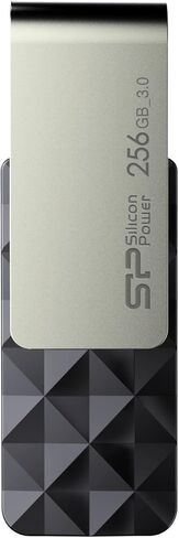 Silicon Power Blaze B30 USB Flash Drive 256 جيغابايت USB Type-A 3.2 Gen 1 (3.1 Gen 1) أسود فضي in Kuwait