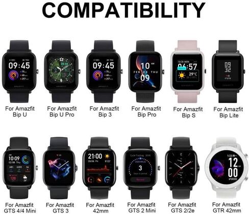 أساور لـ Amazfit GTS/GTS 2/GTS 2e/GTS 2 mini/GTS 3/GTS 4/GTS 4 mini/GTR mini، أشرطة ساعة 20 مم لـ Amazfit Bip U Pro/Bip/Bip Lite/Bip S/Bip S lite/Bip U/Bip 3/Bip 3 Pro in Saudi Arabia