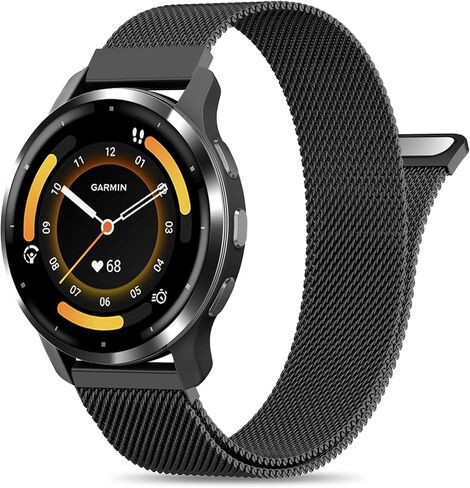 22mm Metal Magnetic Compatible with Garmin Venu 3 Watch Band 45mm/Venu 4 45mm/Venu 2/Vivoactive 4, Quick Release Stainless Steel Mesh Strap for Forerunner 570-47mm/265/255 Women Men in Saudi Arabia