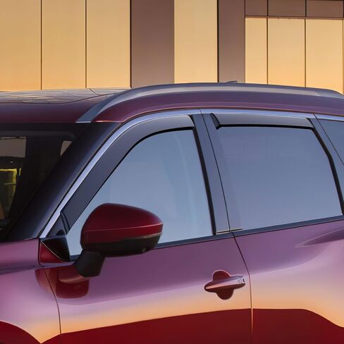 واقيات المطر المتوافقة مع Ford F150 SuperCrew 2015-2025، واقي المطر للنوافذ الجانبية المتينة داخل القناة، منحرفات الرياح، 2024 F150 Crew Cab منحرفات نافذة الكابينة - 4 قطع in Kuwait