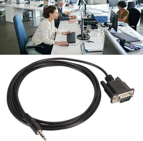 كابل ذكر DB9 ذكر إلى DC3.5mm، كابل تسلسلي RS232 محمول من مادة PVC للتوصيل والتشغيل، مع تخفيف الضغط بشكل ممتاز، لنقل بيانات سريع ومستقر in Saudi Arabia