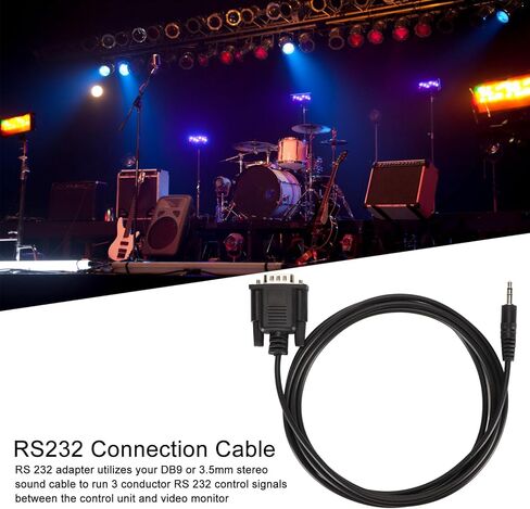 كابل ذكر DB9 ذكر إلى DC3.5mm، كابل تسلسلي RS232 محمول من مادة PVC للتوصيل والتشغيل، مع تخفيف الضغط بشكل ممتاز، لنقل بيانات سريع ومستقر in Saudi Arabia