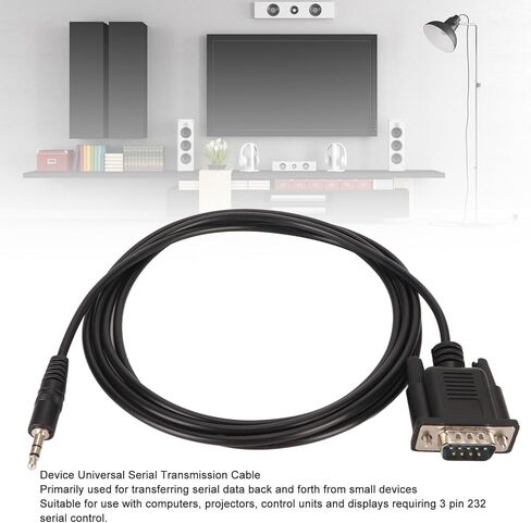 كابل ذكر DB9 ذكر إلى DC3.5mm، كابل تسلسلي RS232 محمول من مادة PVC للتوصيل والتشغيل، مع تخفيف الضغط بشكل ممتاز، لنقل بيانات سريع ومستقر in Saudi Arabia
