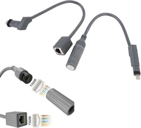 محول Tangxi SPX إلى RJ45، محول إيثرنت مقاوم للماء لطبق وجهاز التوجيه GEN2 V2، يدعم سلك أساسي واحد 26AWG CAT6e in Saudi Arabia