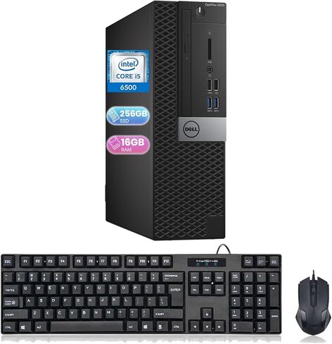 كمبيوتر مكتبي Dell OptiPlex 5050 SFF، Intel Core i5-6500t 2.50 جيجا هرتز، ذاكرة وصول عشوائي 16 جيجا، 256 جيجا SSD، واي فاي، بلوتوث، HDMI، لوحة مفاتيح وماوس، Windows 11 Pro (متجدد) in Kuwait