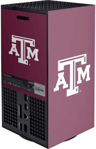 غلاف Skinit المخصص للألعاب متوافق مع وحدة تحكم Xbox Series X - تصميم TAM مرخص رسميًا من جامعة Texas A&M in Kuwait