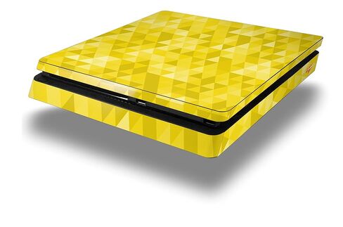 Vinyl Decal Skin Wrap compatible with Sony PlayStation 4 Slim Console Triangle Mosaic Yellow (PS4 NOT INCLUDED) in Saudi Arabia