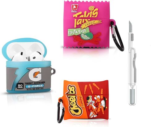 (3 عبوات + قلم تنظيف) حافظة XMBYGY لسماعات AirPods 4 اللاسلكية مع مجموعة أقلام تنظيف 3 في 1، حافظة شحن كرتونية لطيفة من السيليكون وغطاء واقٍ مضاد للصدمات وحلقة تسلق لـ AirPods الجيل الرابع in Kuwait