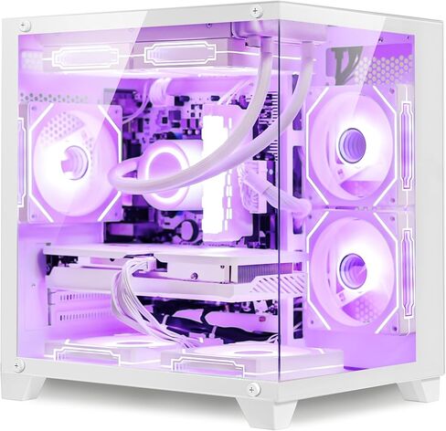 Panorama Gaming PC Desktop RTX 5070 12GB- Intel Core i5-13400F, 16GB DDR4 RAM, 1TB PCIe SSD, WiFi + BT, Windows 11 -RGB Prebuilt Computer-White in Saudi Arabia