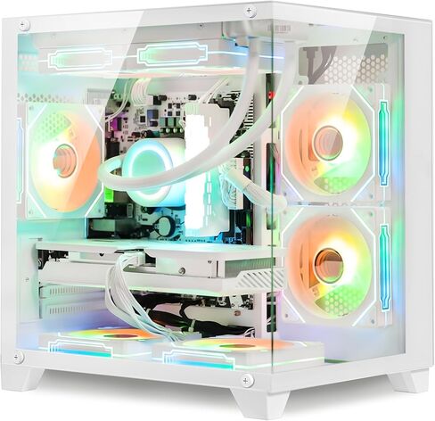 Panorama Gaming PC Desktop RTX 5070 12GB- Intel Core i5-13400F, 16GB DDR4 RAM, 1TB PCIe SSD, WiFi + BT, Windows 11 -RGB Prebuilt Computer-White in Saudi Arabia