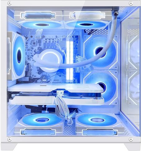 Panorama Gaming PC Desktop RTX 5070 12GB- Intel Core i5-13400F, 16GB DDR4 RAM, 1TB PCIe SSD, WiFi + BT, Windows 11 -RGB Prebuilt Computer-White in Saudi Arabia