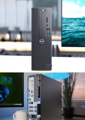 كمبيوتر مكتبي Dell OptiPlex 3060 SFF، Intel Core i7-8700 3.2 جيجا هرتز، ذاكرة وصول عشوائي 16 جيجا، 512 جيجا SSD، لوحة مفاتيح وماوس، HDMI، WiFi، BT، OptiPlex Desktop Windows 11 Pro (متجدد) in Kuwait