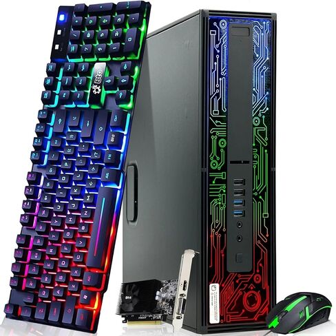 كمبيوتر مكتبي BTO BX8G2 HP RGB للألعاب - معالج Intel i5 الجيل السادس - ذاكرة الوصول العشوائي DDR4 سعة 16 جيجابايت - SSD 512 جيجابايت - GeForce GT 1030 - لوحة مفاتيح وماوس RGB - كمبيوتر الألعاب - Wi-Fi - Windows 11 Pro (متجدد) in Kuwait