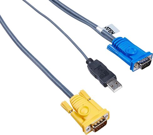 كابل ATEN PS/2 إلى USB ذكي KVM (6 متر) - SPHD15M إلى VGA وUSB A 2L5206UP، 20 قدم in Kuwait