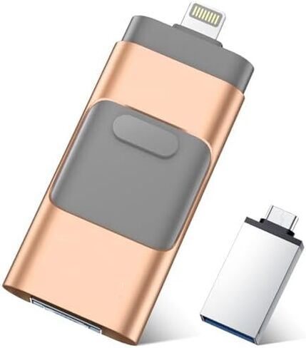 محرك أقراص فلاش USB متعدد الأجهزة سعة 256 جيجابايت، شريحة ذاكرة خارجية لأجهزة iPhone وAndroid وiPad والكمبيوتر، وتخزين النسخ الاحتياطي للصور والفيديو المحمولة in Kuwait