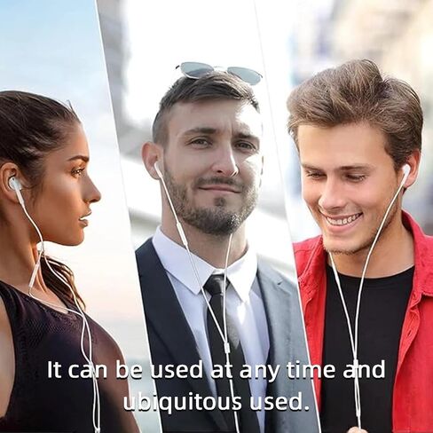 USB C Headphones Compatible with MacBook Pro Air Surface Microsoft HP Lenovo Dell Asus Acer Laptop, Wired Earbuds USB C Stereo Headphones with Noise Canceling Microphone in Saudi Arabia