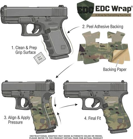 طقم تغليف EDC متوافق مع Glock 19، 23، 25، 32، 38، 44، 49 - Cordura 500D أو مطاط منسوج - صنع في الولايات المتحدة الأمريكية - تحكم معزز في اللصق - طارد للماء in Kuwait