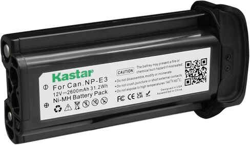 بطارية Kastar بديلة لبطارية Canon NP-E3، Canon EOS 1D، EOS 1D Mark II، EOS 1D Mark II N، EOS 1Ds، كاميرات EOS 1Ds Mark II in Kuwait