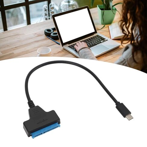 كابل محول SATA إلى USB 3.1 نوع C يدعم UASP سلك محول القرص الصلب بسرعة 6 جيجابت في الثانية لـ 2.5 بوصة HD D SSD، وكابل SATA بسرعة 6 جيجابت في الثانية إلى النوع C، ومحول مدعوم UASP in Kuwait