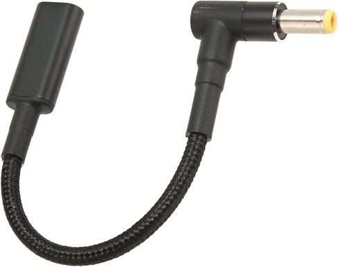 USB C to DC 5.5mm x 2.5mm, 100W USB C to DC 5.5mm x 2.5mm Power Cord, USB Type C Female to Male Adapter for Laptop, USB C to DC 5.5x2.5mm Adapter, Aluminium Alloy and Knitted Nylon in Kuwait