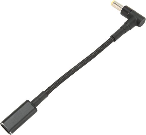 USB C to DC 5.5mm x 2.5mm, 100W USB C to DC 5.5mm x 2.5mm Power Cord, USB Type C Female to Male Adapter for Laptop, USB C to DC 5.5x2.5mm Adapter, Aluminium Alloy and Knitted Nylon in Kuwait