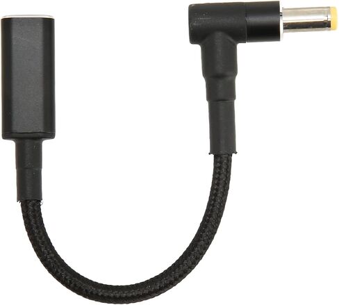 USB C to DC 5.5mm x 2.5mm, 100W USB C to DC 5.5mm x 2.5mm Power Cord, USB Type C Female to Male Adapter for Laptop, USB C to DC 5.5x2.5mm Adapter, Aluminium Alloy and Knitted Nylon in Kuwait