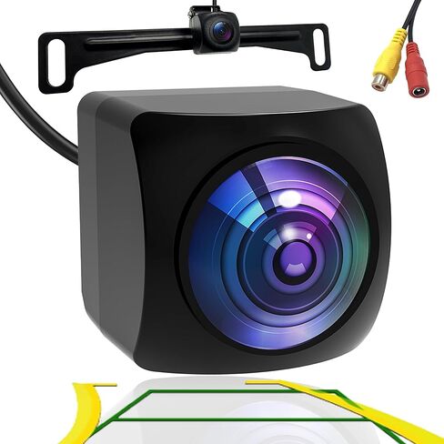 كاميرا احتياطية للوحة الترخيص AHD 1080P - كاميرا عكس السيارة مع رؤية ليلية واضحة وIP69K مقاومة للماء - كاميرا رؤية خلفية بزاوية واسعة 170 درجة - لسيارة السيارة والشاحنة SUV RV العكسية لوقوف السيارات in Saudi Arabia
