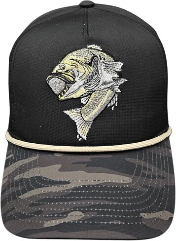 قبعة بحبل Snapback قابلة للتعديل/بطة مطرزة، أو سمكة، أو قرن الوعل، أو الدب، أو شعارات عمود الصيد مع حافة مموهة in Saudi Arabia