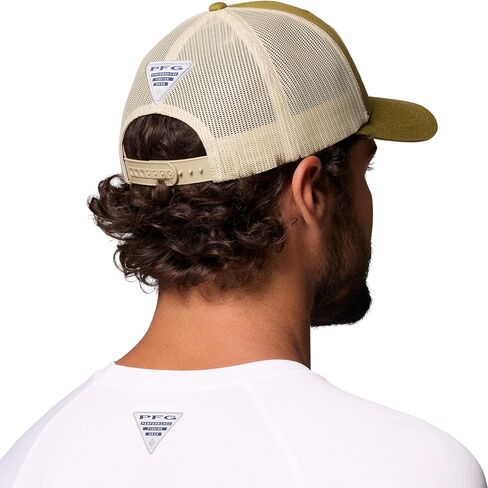 قبعة كولومبيا للجنسين من الجنسين PFG Fish Flag Mesh Snap Back Hat، أخضر جروف/علم السمكة، مقاس واحد in Kuwait