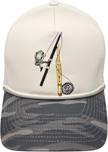 قبعة بحبل Snapback قابلة للتعديل/بطة مطرزة، أو سمكة، أو قرن الوعل، أو الدب، أو شعارات عمود الصيد مع حافة مموهة in Saudi Arabia