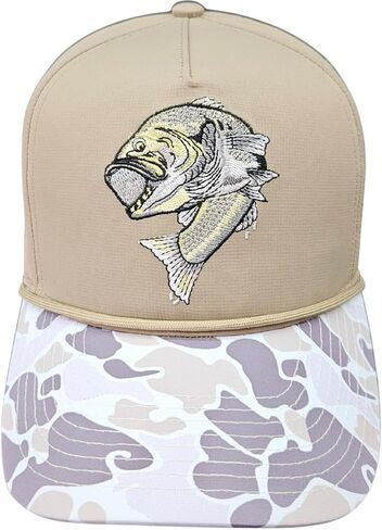 قبعة بحبل Snapback قابلة للتعديل/بطة مطرزة، أو سمكة، أو قرن الوعل، أو الدب، أو شعارات عمود الصيد مع حافة مموهة in Saudi Arabia