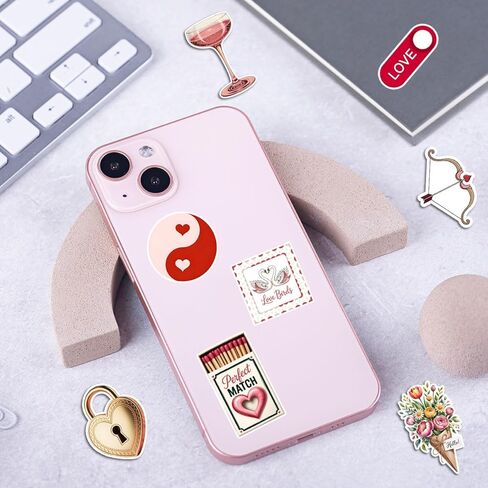 28 Pcs Valentine Stickers Set, Love Hearts Teddy Bear Strawberry Cupid for Scrapbook Laptop Water Bottle Stickers Die-Cut Waterproof for Laptop, Water Bottle, Phone, Window, Helmet in Kuwait