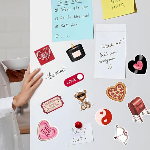 28 Pcs Valentine Stickers Set, Love Hearts Teddy Bear Strawberry Cupid for Scrapbook Laptop Water Bottle Stickers Die-Cut Waterproof for Laptop, Water Bottle, Phone, Window, Helmet in Kuwait