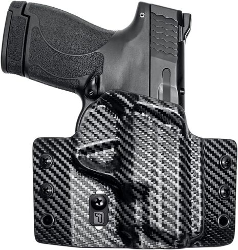 حافظة Tulster OWB Contour Kydex في اليد اليمنى تناسب: M&P Shield/Plus 3.1" 9/40 | متوافق بصريًا خارج حزام الخصر المخفي in Kuwait