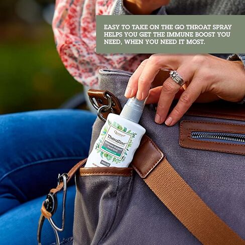 بخاخ الفم من كوانتم هيلث ثيرازينك مصنوع من غلوكونات الزنك لدعم المناعة وتخفيف الحلق في بخاخ مهدئ بحجم 59 مل in Kuwait