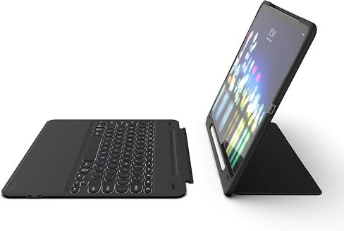 ZAGG Slimbook Go - حافظة رفيعة للغاية، مزودة بلوحة مفاتيح بلوتوث قابلة للفصل - مصنوعة لجهاز Apple iPad Pro 12.9 بوصة لعام 2019 - أسود (متجدد) in Kuwait