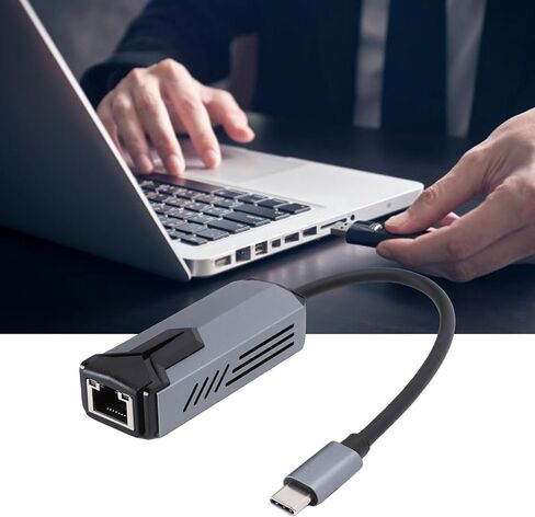 Vikye 5 جيجابت في الثانية USB C إلى محول إيثرنت، سبائك الألومنيوم 5000Mbps USB C محول الشبكة RJ45 إلى نوع C محول جيجابت إيثرنت in Kuwait