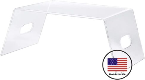 Acrylic Bed Tray with Handles - (21'' x 12'' x 10'') Portable Lap Desk for Working, Reading or Eating - Computer Monitor Laptop Stand for Home Office - Mobile Tray Table for Bed, Couch or Sofa in Saudi Arabia