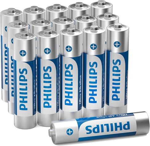 PHILIPS AAA Batteries 16 Pack Alkaline Triple A Battery 1.5V Ultra Long Lasting 3A Batteries-10-Year Shelf Life in Saudi Arabia