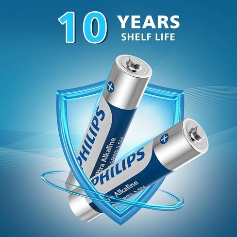 PHILIPS AAA Batteries 16 Pack Alkaline Triple A Battery 1.5V Ultra Long Lasting 3A Batteries-10-Year Shelf Life in Saudi Arabia
