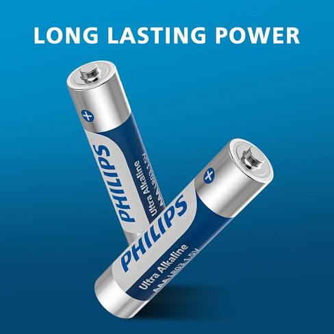PHILIPS AAA Batteries 16 Pack Alkaline Triple A Battery 1.5V Ultra Long Lasting 3A Batteries-10-Year Shelf Life in Saudi Arabia