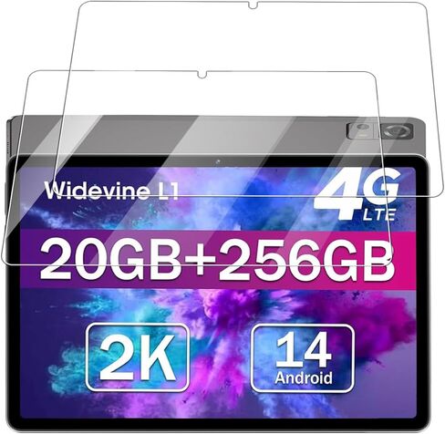 واقي شاشة لجهاز Azeyou F27 Android 14 Tablet مقاس 11.97 بوصة، طبقة من الزجاج المقوى المقاوم للخدش 9H سهل التركيب، بدون فقاعات، عبوتان in Saudi Arabia