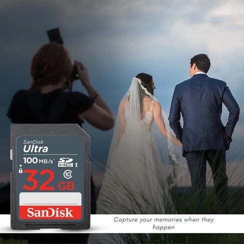 بطاقة ذاكرة SanDisk Ultra SDHC UHS-I سعة 32 جيجابايت (10 عبوات) مع قارئ بطاقات USB عالي السرعة (11 قطعة) in Kuwait