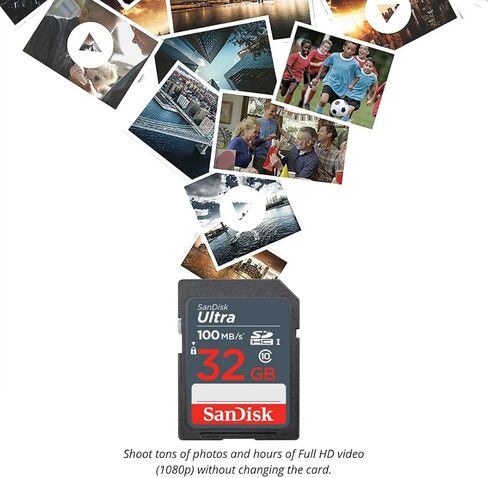بطاقة ذاكرة SanDisk Ultra SDHC UHS-I سعة 32 جيجابايت (10 عبوات) مع قارئ بطاقات USB عالي السرعة (11 قطعة) in Kuwait
