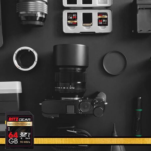 بطاقة RITZ GEAR VideoPro CFExpress Type B سعة 256 جيجابايت (1700/1100 R/W) (لا يُنصح بها لكاميرات نيكون). + بطاقة ذاكرة UHS-II SDXC بسعة 64 جيجابايت U3 V60 A1 (عبوة مكونة من 3 وحدات) in Kuwait