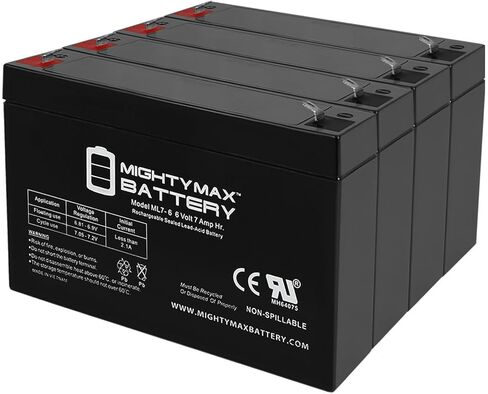 Mighty Max Battery 6V 7Ah SLA Replacement Battery for CyberPower UR500RM1U - 4 Pack in Saudi Arabia
