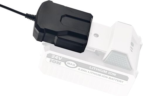 Moccdor Quick Charge Dock for Snow Joe 24V Battery and Sun Joe 24V Battery，for Use in iBAT24 and 24VBAT Series Batteries, with LED Flashing Indicator Lights，Black in Saudi Arabia